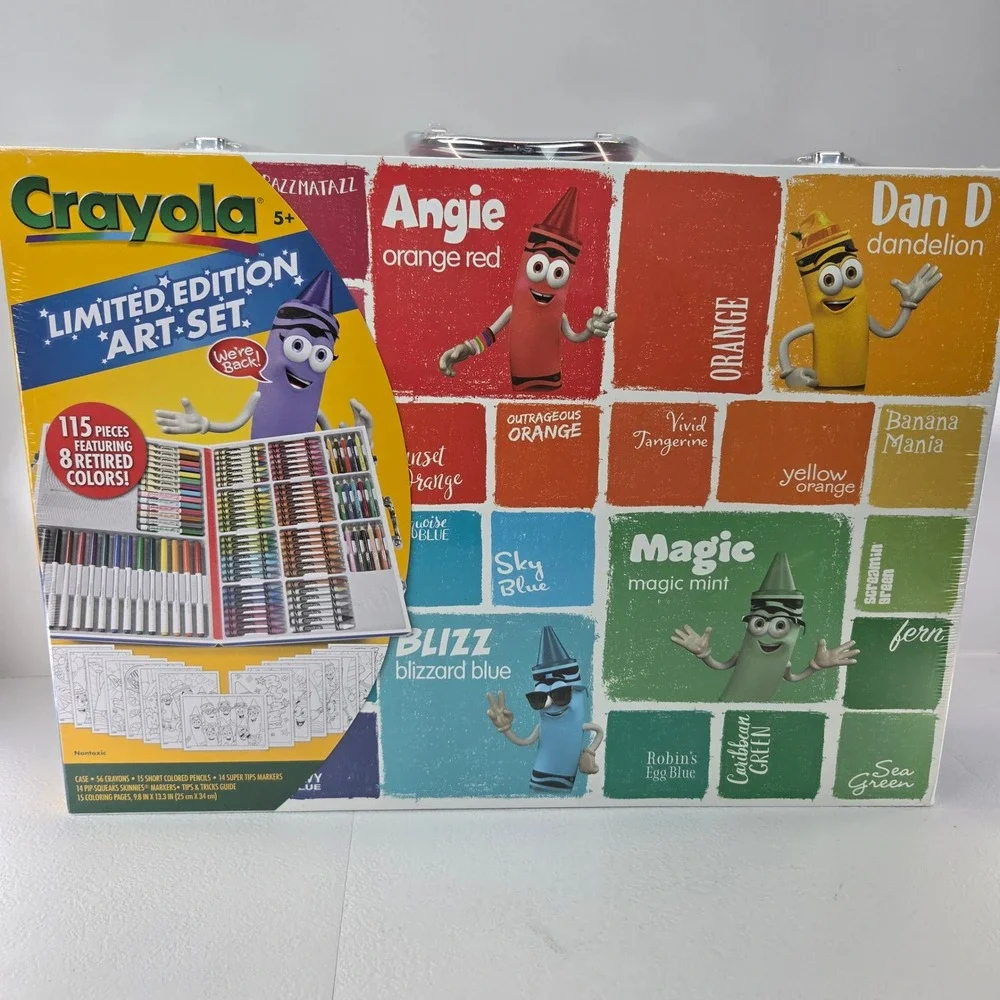 Crayola Limited Edition Art Set 115 Pieces 8 Retired Colors 04-0781 New Sealed